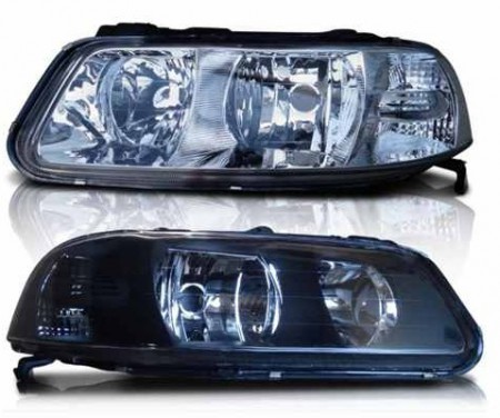 Farol Gol Parati Saveiro G3 Mascara Negra E Cromada Giii